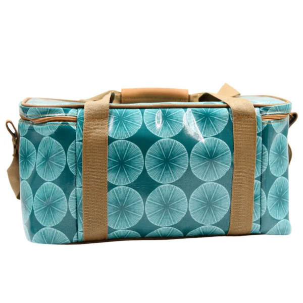 Laminated Fabric cooler bag - shell green - back image