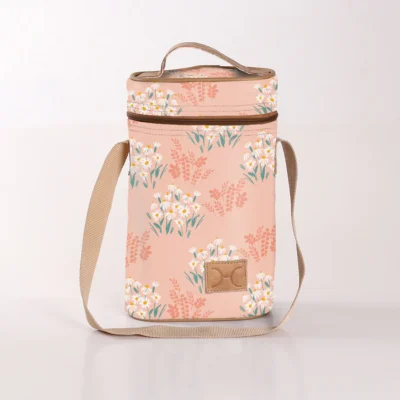 Insulated wine cooler crazy daisy blush