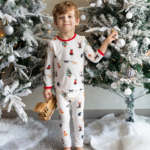 Boy in Christmas Pajamas